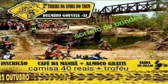 2ª trilha de motos pela linha do trem será realizada em Delmiro Gouveia