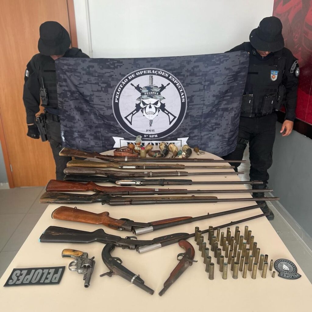 Operação integrada apreende 11 armas de fogo em cidades do sertão alagoano